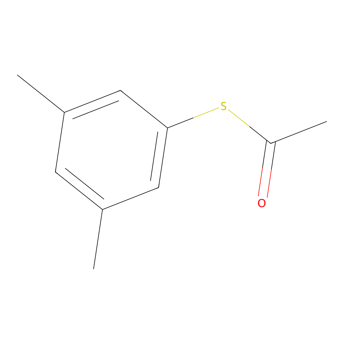 3,5-Dimethylthiophenol, S-acetyl- molecular structure, CAS 1934830-47-3