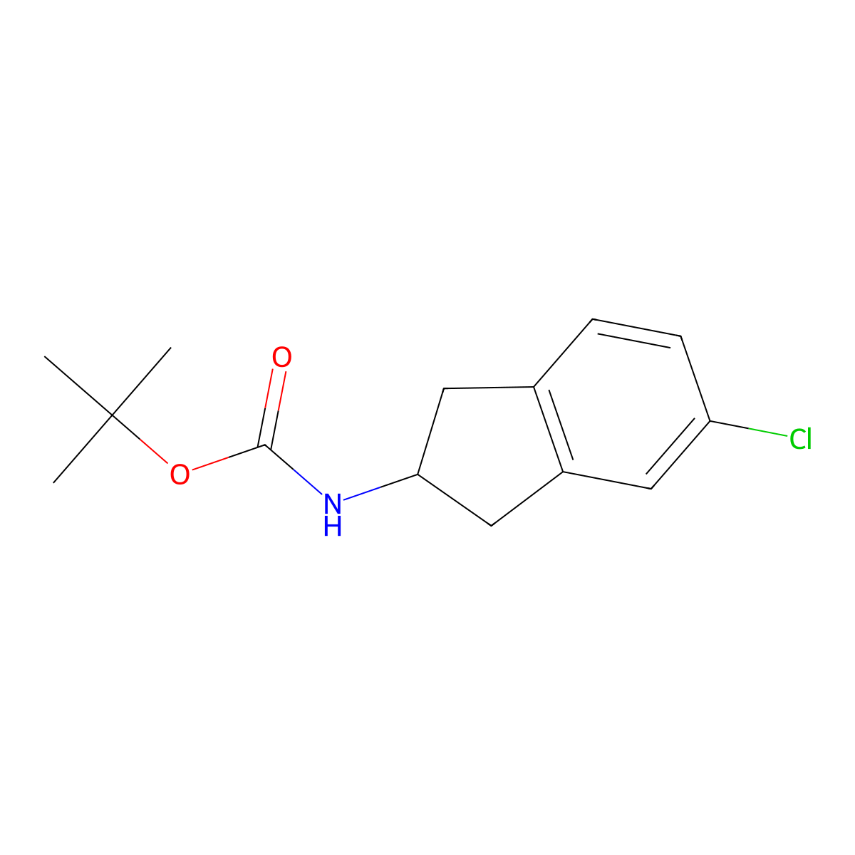 tert-butyl (5-chloro-2,3-dihydro-1H-inden-2-yl)carbamate molecular structure, CAS 1934835-81-0
