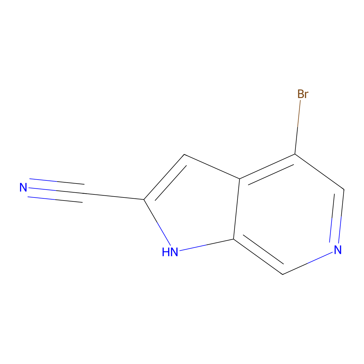 4-Bromo-1H-pyrrolo[2,3-c]pyridine-2-carbonitrile molecular structure, CAS 1934836-82-4