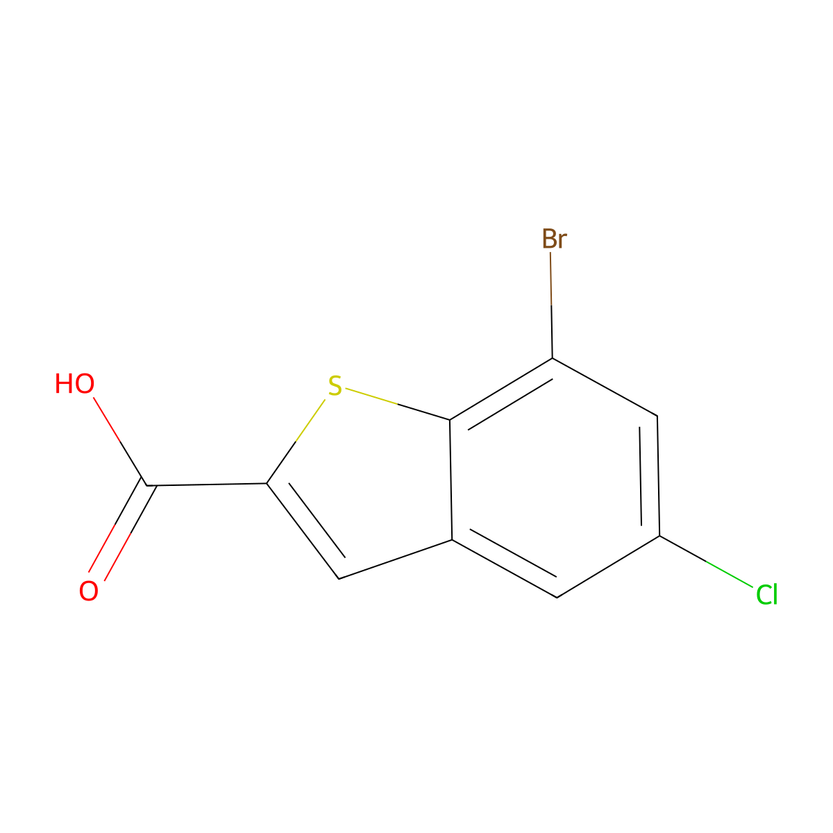 7-Bromo-5-chlorobenZo[b]thiophene-2-carboxylic acid molecular structure, CAS 1934838-26-2