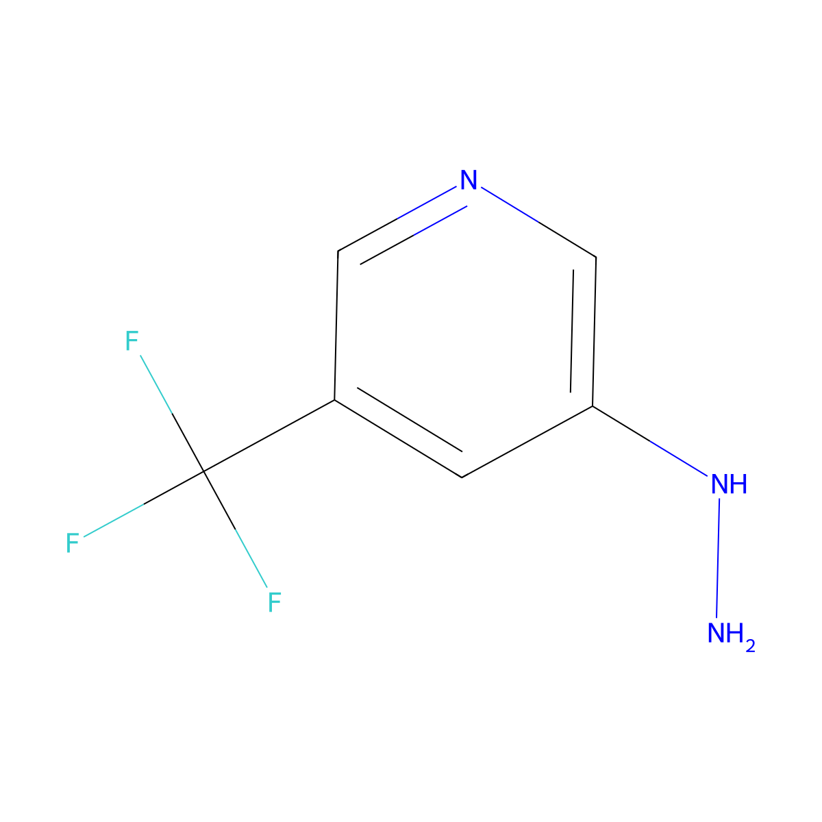 3-Hydrazinyl-5-(trifluoromethyl)pyridine molecular structure, CAS 1934839-17-4
