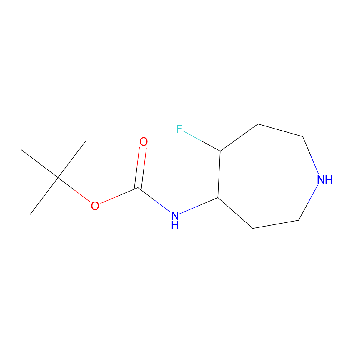 tert-Butyl (5-fluoroazepan-4-yl)carbamate molecular structure, CAS 1934843-29-4