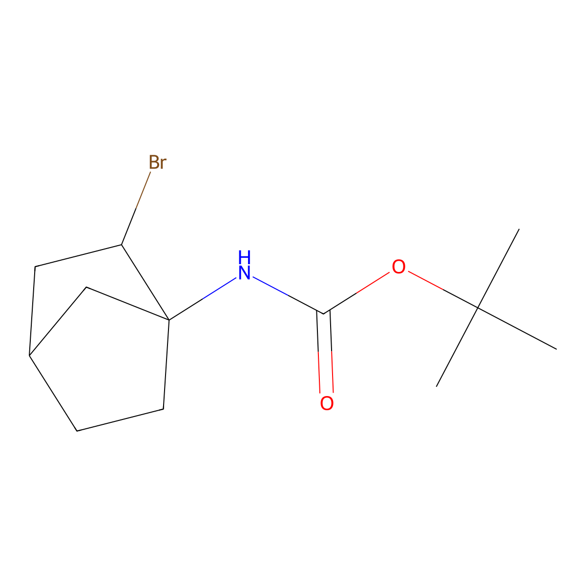 tert-butyl N-{2-bromobicyclo[2.2.1]heptan-1-yl}carbamate molecular structure, CAS 1934847-26-3
