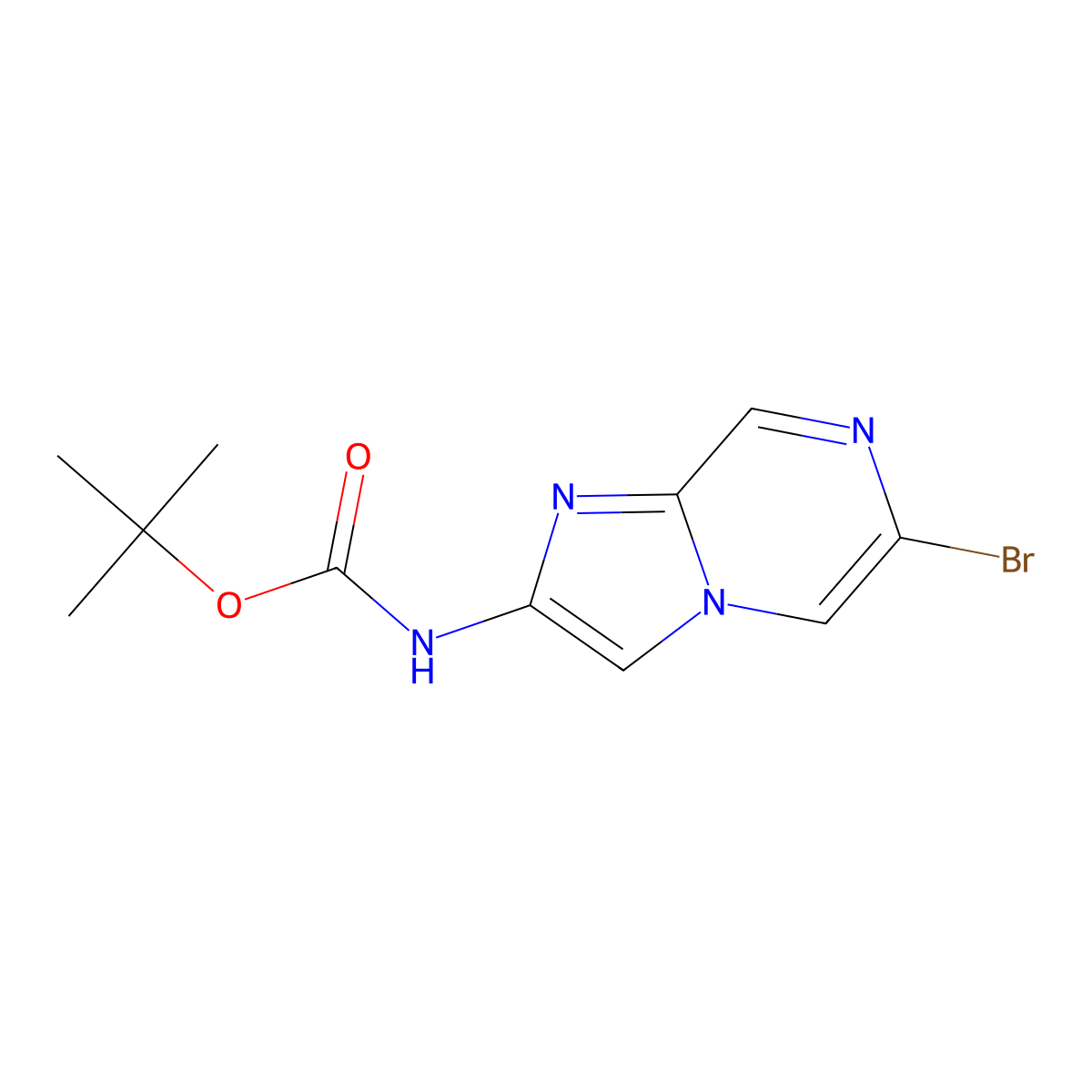 tert-butyl N-{6-bromoimidazo[1,2-a]pyrazin-2-yl}carbamate molecular structure, CAS 1934852-12-6