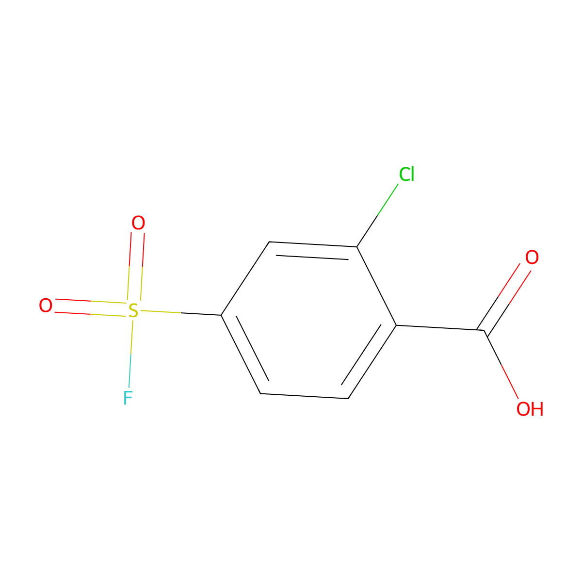 2-Chloro-4-(fluorosulfonyl)benzoic acid molecular structure, CAS 1934852-61-5
