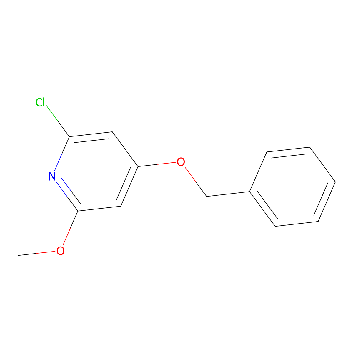 4-(Benzyloxy)-2-methoxy-6-chloro pyridine molecular structure, CAS 1934854-20-2
