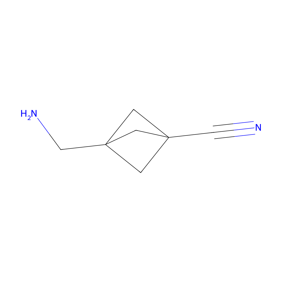 3-(Aminomethyl)bicyclo[1.1.1]pentane-1-carbonitrile molecular structure, CAS 1934858-95-3