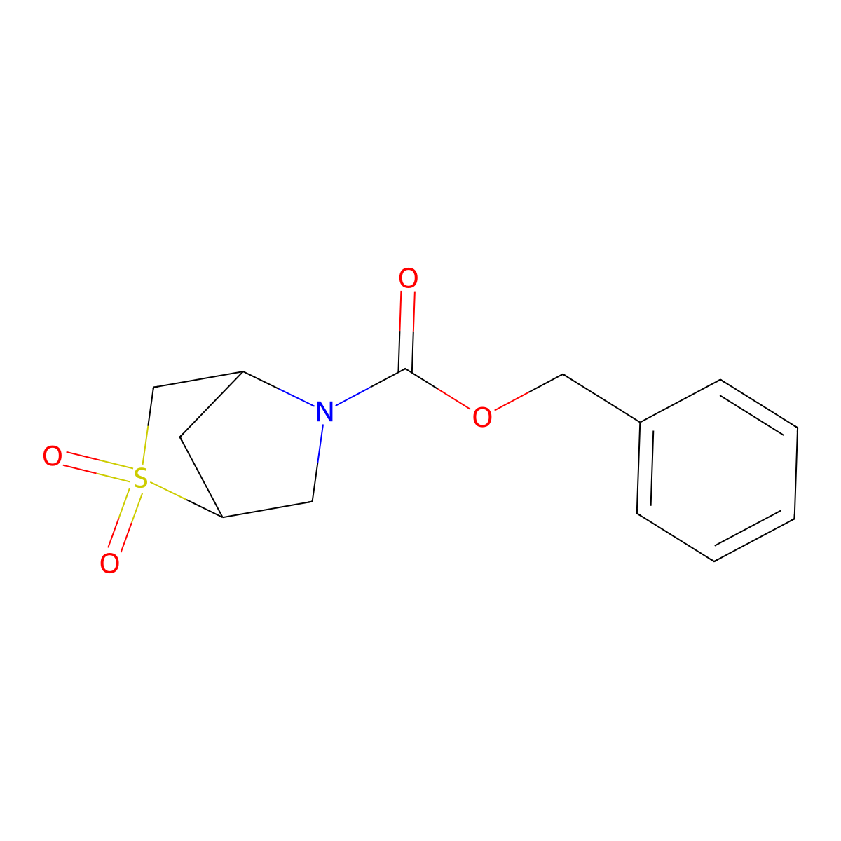 Benzyl 2-thia-5-azabicyclo[2.2.1]heptane-5-carboxylate 2,2-dioxide molecular structure, CAS 1934859-64-9