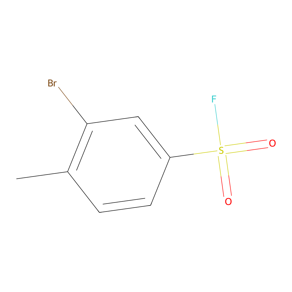 3-Bromo-4-methylbenzene-1-sulfonyl fluoride molecular structure, CAS 1934861-95-6