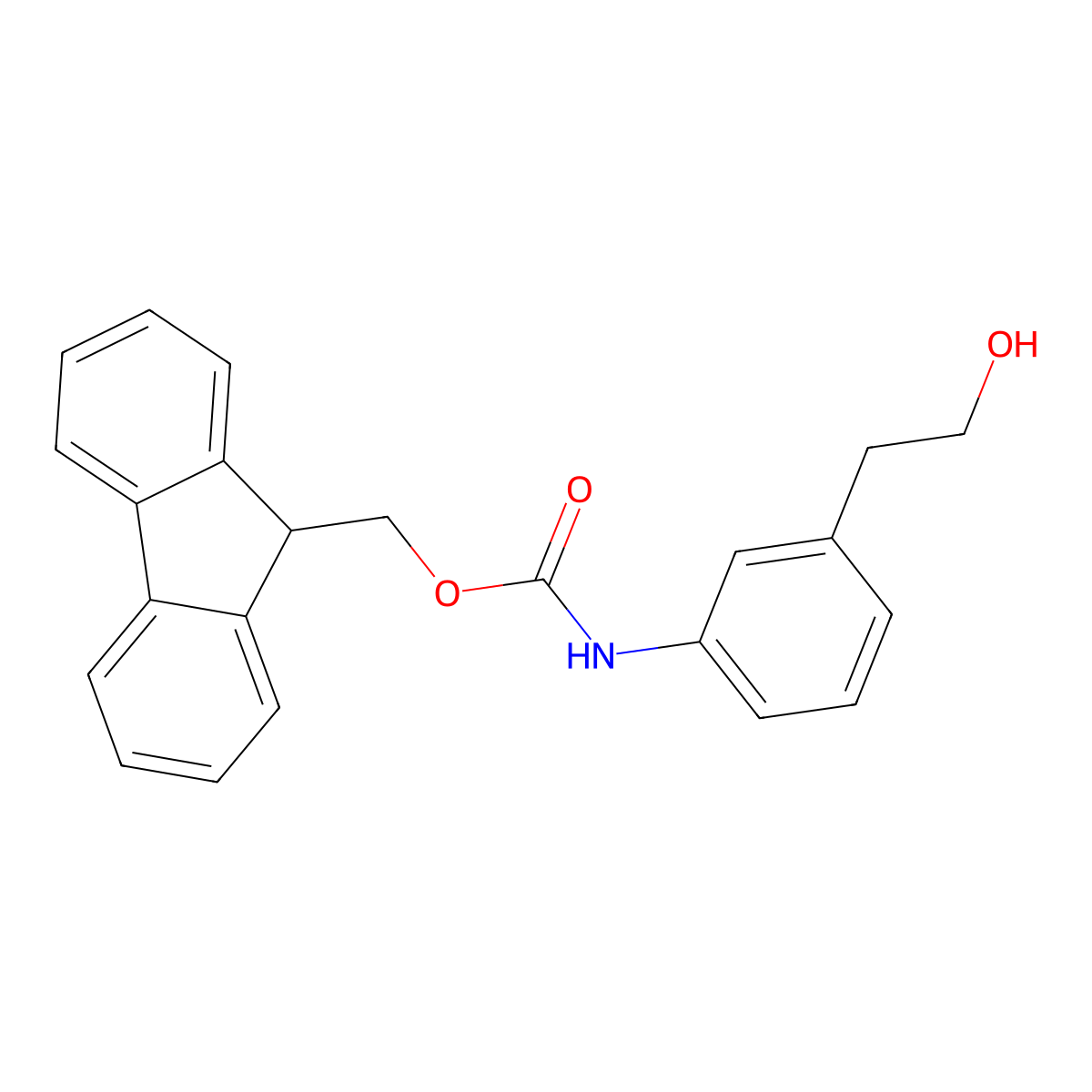 (9H-fluoren-9-yl)methyl N-[3-(2-hydroxyethyl)phenyl]carbamate molecular structure, CAS 1934862-76-6