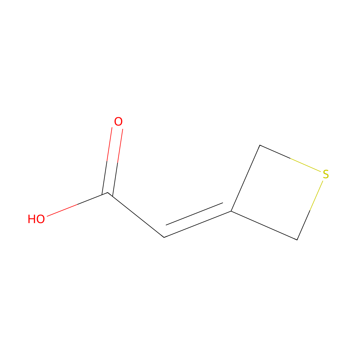 2-(Thietan-3-ylidene)acetic acid molecular structure, CAS 1934863-13-4