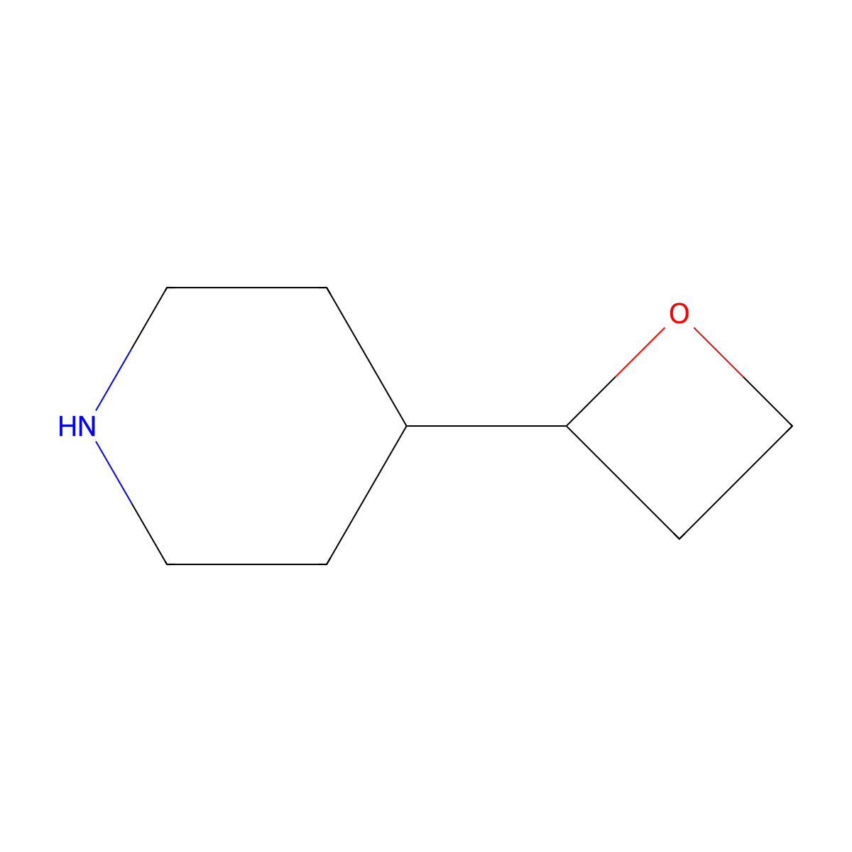 4-(Oxetan-2-yl)piperidine molecular structure, CAS 1934863-95-2