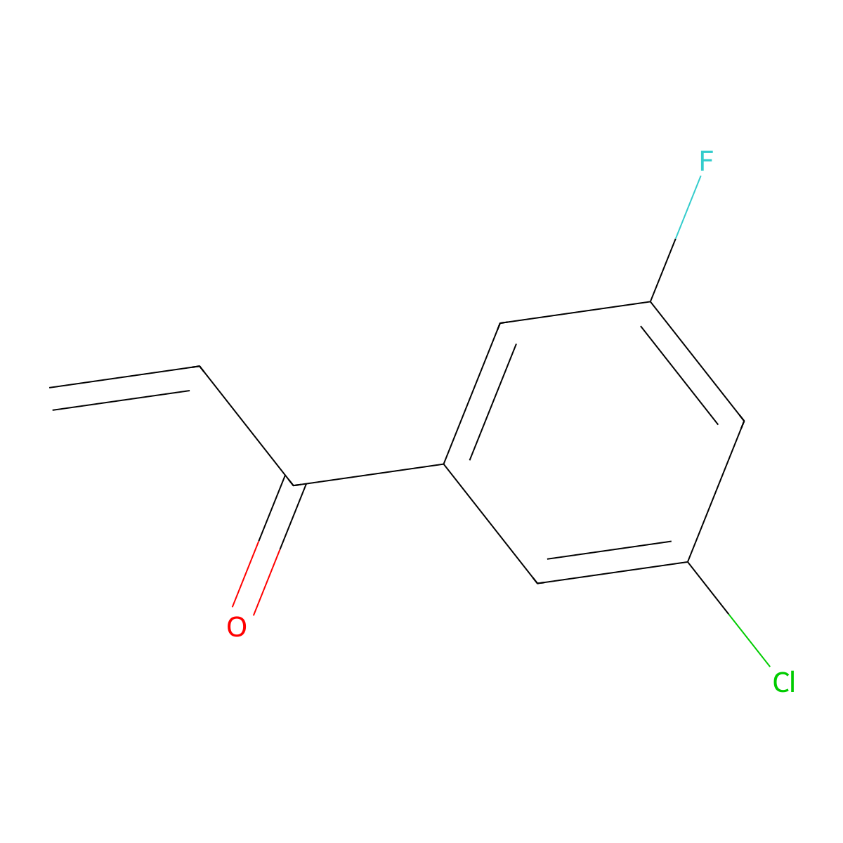 1-(3-Chloro-5-fluorophenyl)prop-2-en-1-one molecular structure, CAS 1934864-25-1