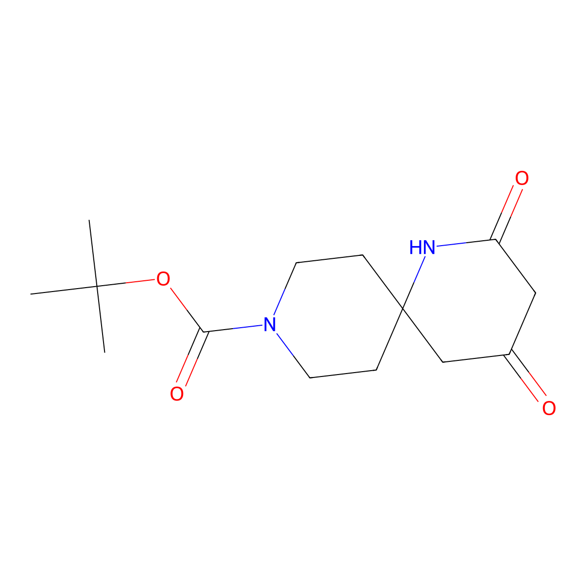 Tert-Butyl 2,4-Dioxo-1,9-Diazaspiro[5.5]Undecane-9-Carboxylate molecular structure, CAS 1934864-77-3
