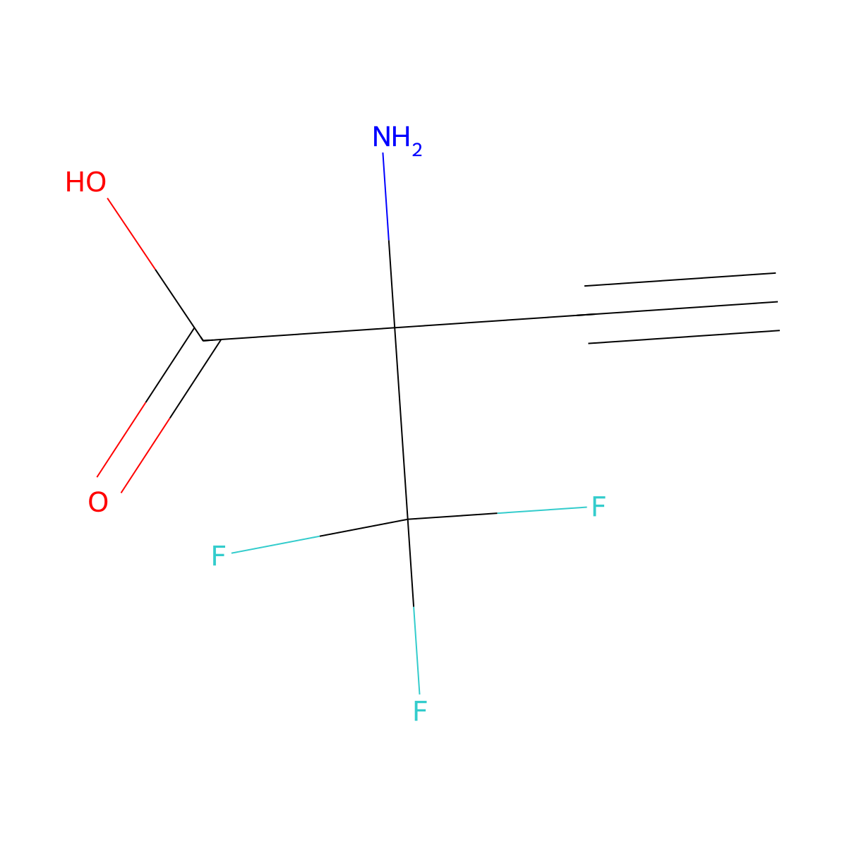 2-Amino-2-(trifluoromethyl)but-3-ynoic acid molecular structure, CAS 1934871-12-1