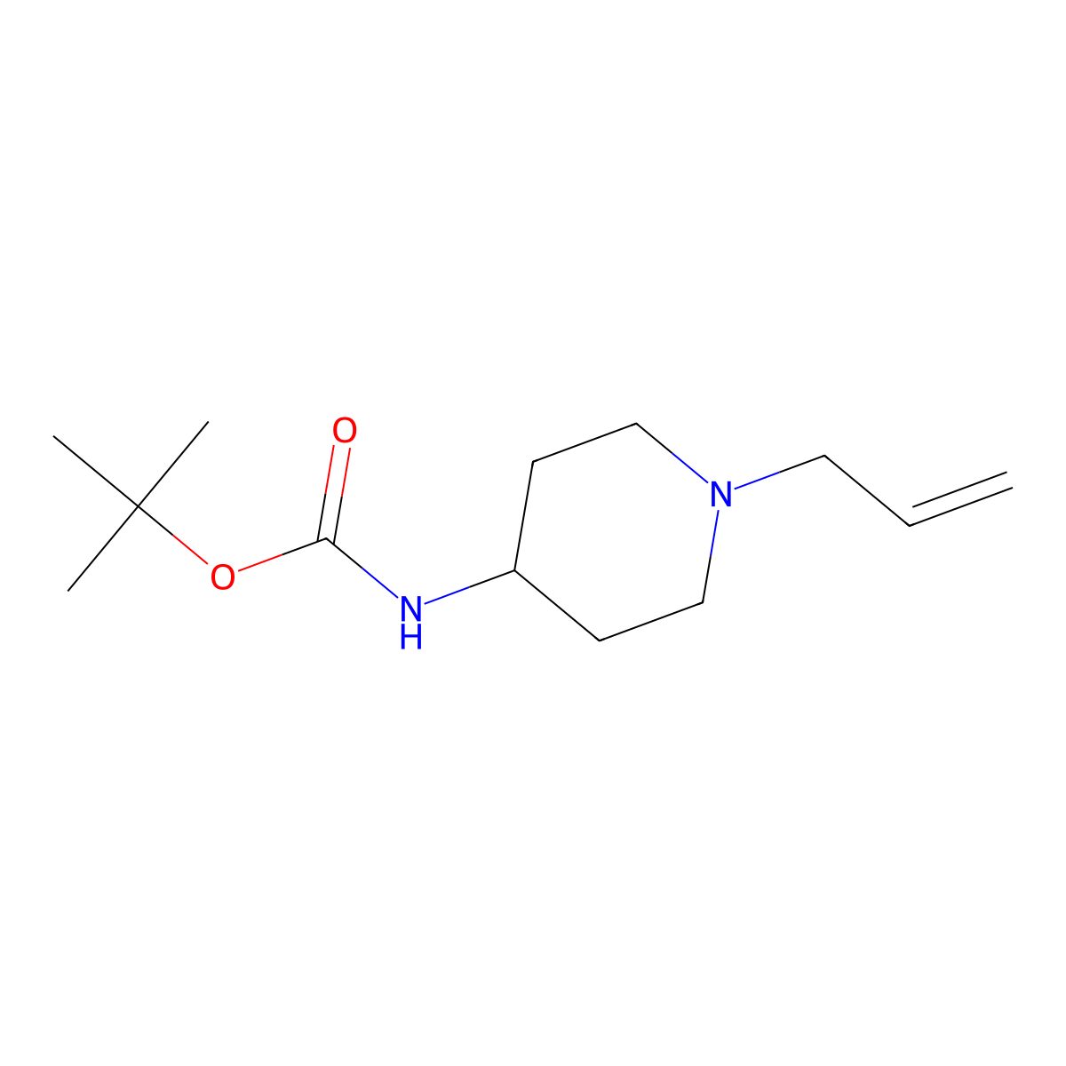 tert-butyl N-[1-(prop-2-en-1-yl)piperidin-4-yl]carbamate molecular structure, CAS 1934871-15-4