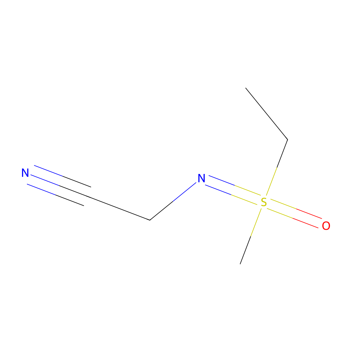 2-{[Ethyl(methyl)oxo-lambda6-sulfanylidene]amino}acetonitrile molecular structure, CAS 1934871-40-5