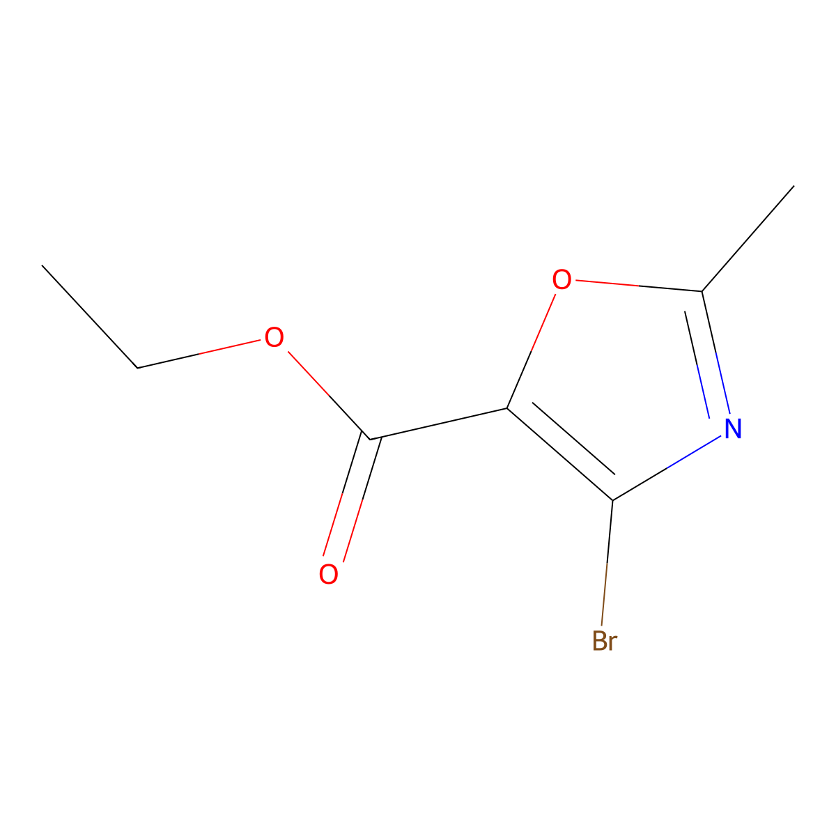 Ethyl 4-bromo-2-methyl-1,3-oxazole-5-carboxylate molecular structure, CAS 1934872-16-8