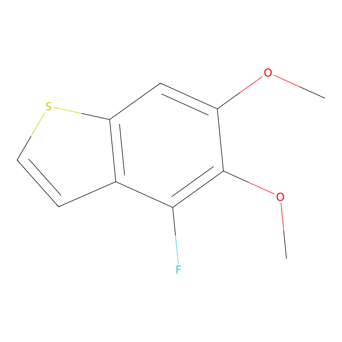 4-Fluoro-5,6-dimethoxy-benzothiophene molecular structure, CAS 1934872-99-7