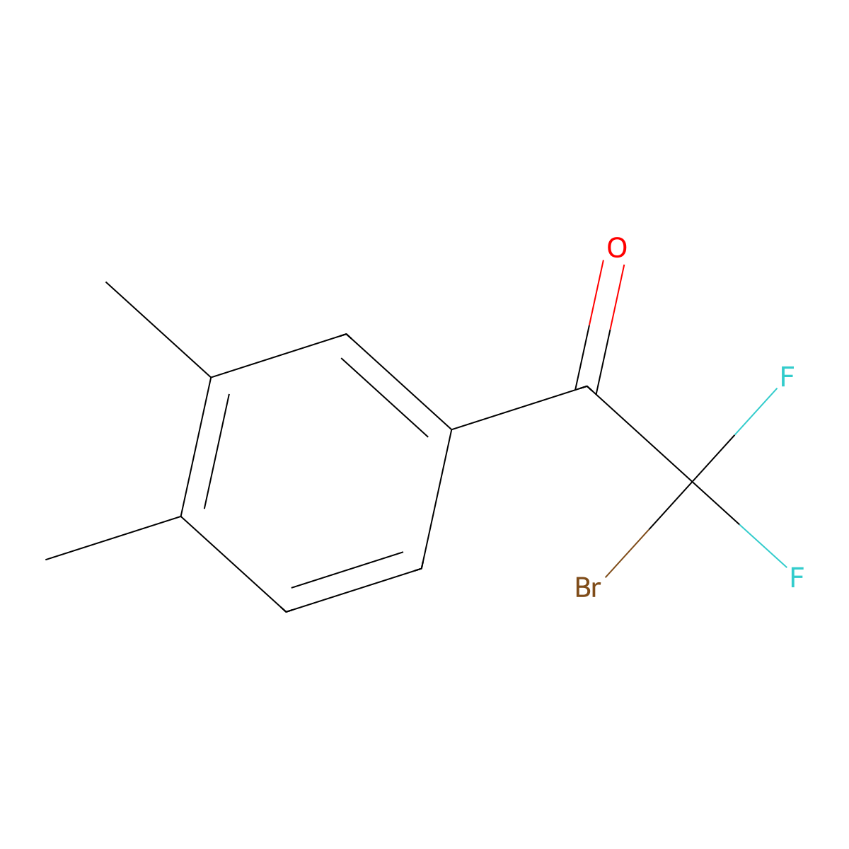 2-Bromo-1-(3,4-dimethylphenyl)-2,2-difluoroethanone molecular structure, CAS 1934876-75-1