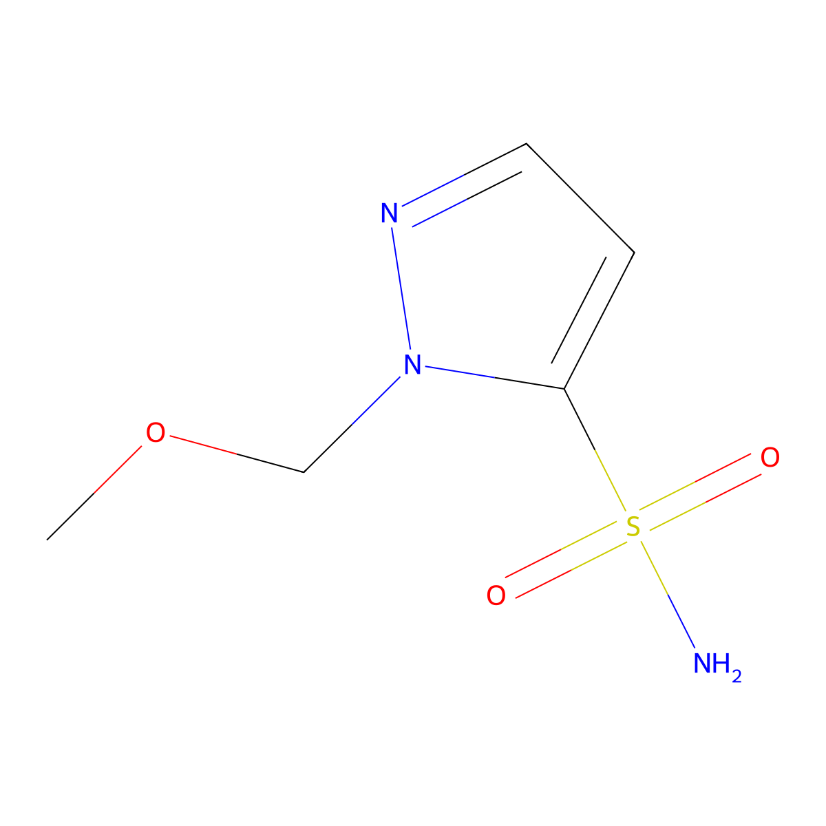 1-(Methoxymethyl)-1H-pyrazole-5-sulfonamide molecular structure, CAS 1934883-00-7