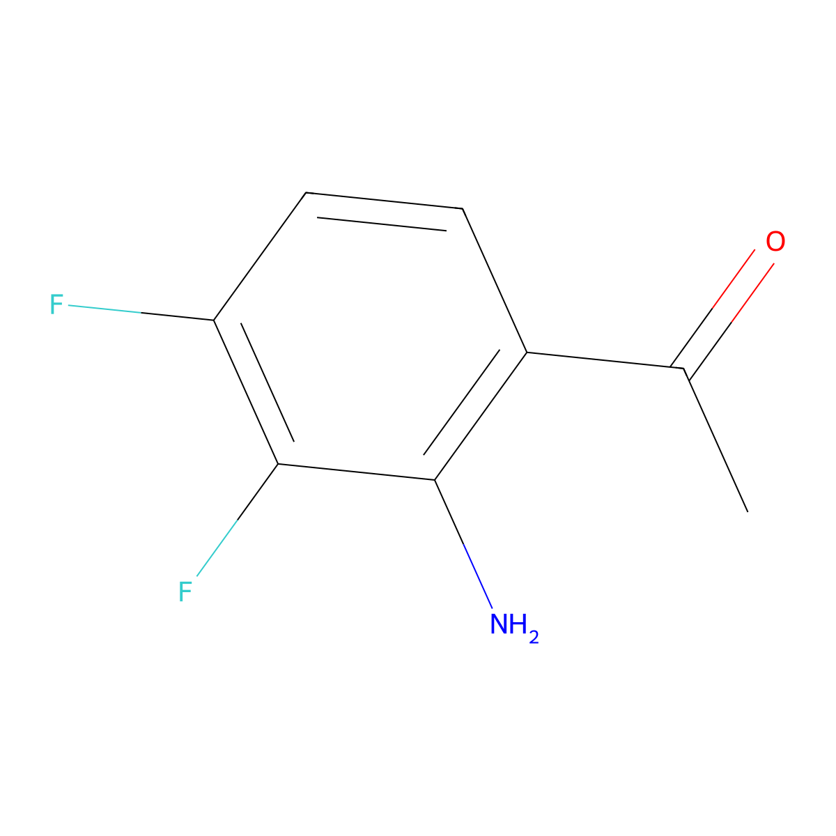 1-(2-Amino-3,4-difluorophenyl)ethan-1-one molecular structure, CAS 1934883-37-0