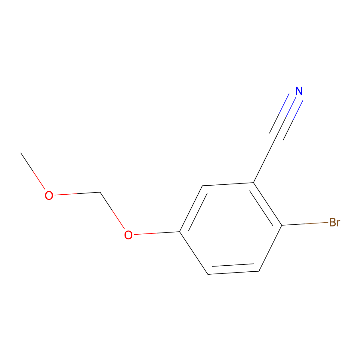 2-Bromo-5-(methoxymethoxy)benzonitrile molecular structure, CAS 1934887-58-7