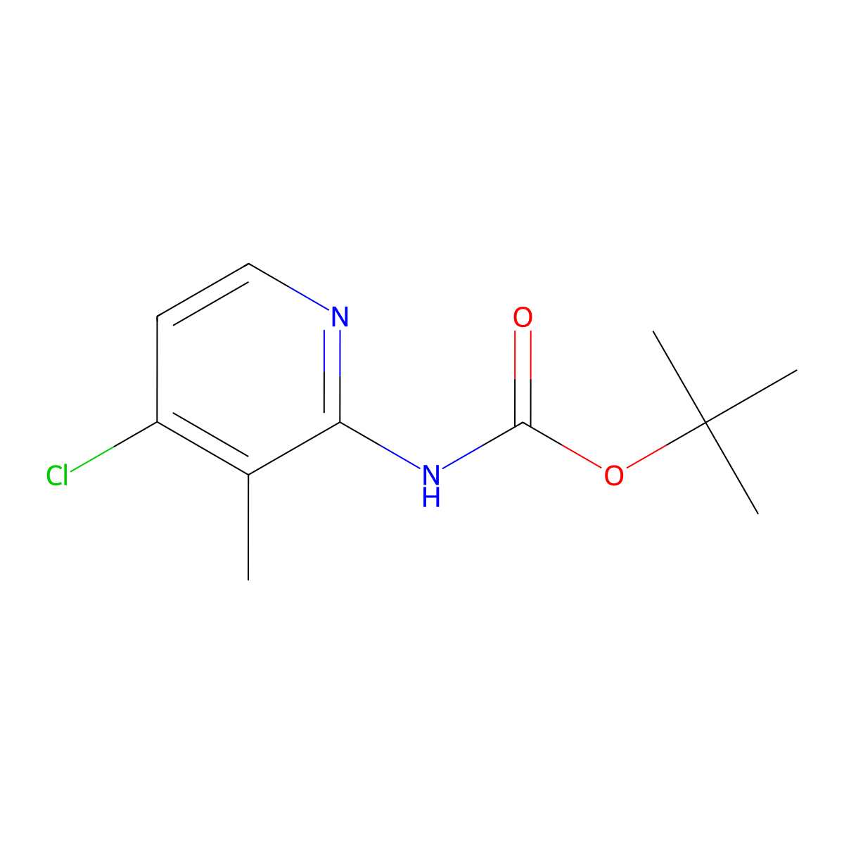 2-(Boc-amino)-4-chloro-3-methylpyridine molecular structure, CAS 1934887-77-0