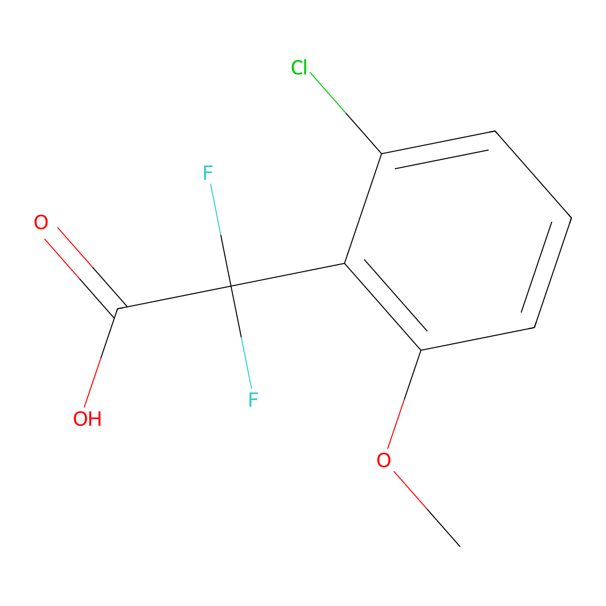 2-(2-Chloro-6-methoxyphenyl)-2,2-difluoroacetic acid molecular structure, CAS 1934892-54-2