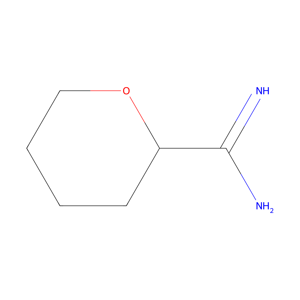Oxane-2-carboximidamide molecular structure, CAS 1934897-53-6