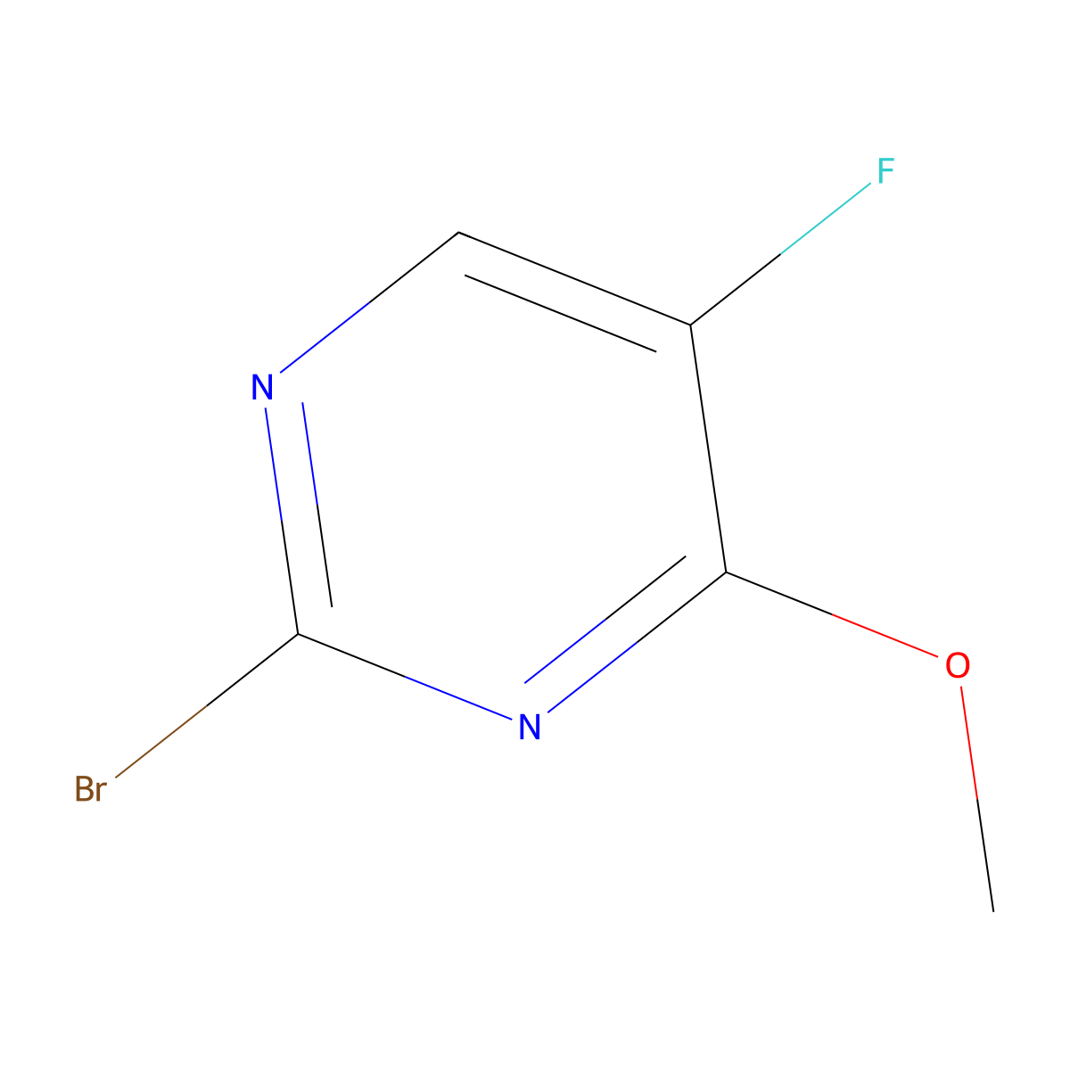 2-Bromo-5-fluoro-4-methoxypyrimidine molecular structure, CAS 1934897-64-9