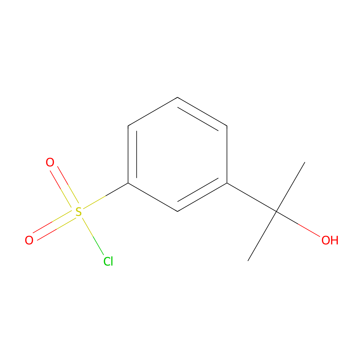3-(2-Hydroxypropan-2-yl)benzene-1-sulfonyl chloride molecular structure, CAS 1934898-15-3