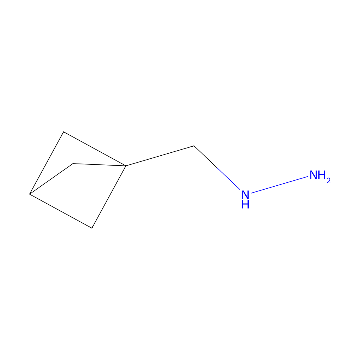 ({Bicyclo[1.1.1]pentan-1-yl}methyl)hydrazine molecular structure, CAS 1934898-26-6