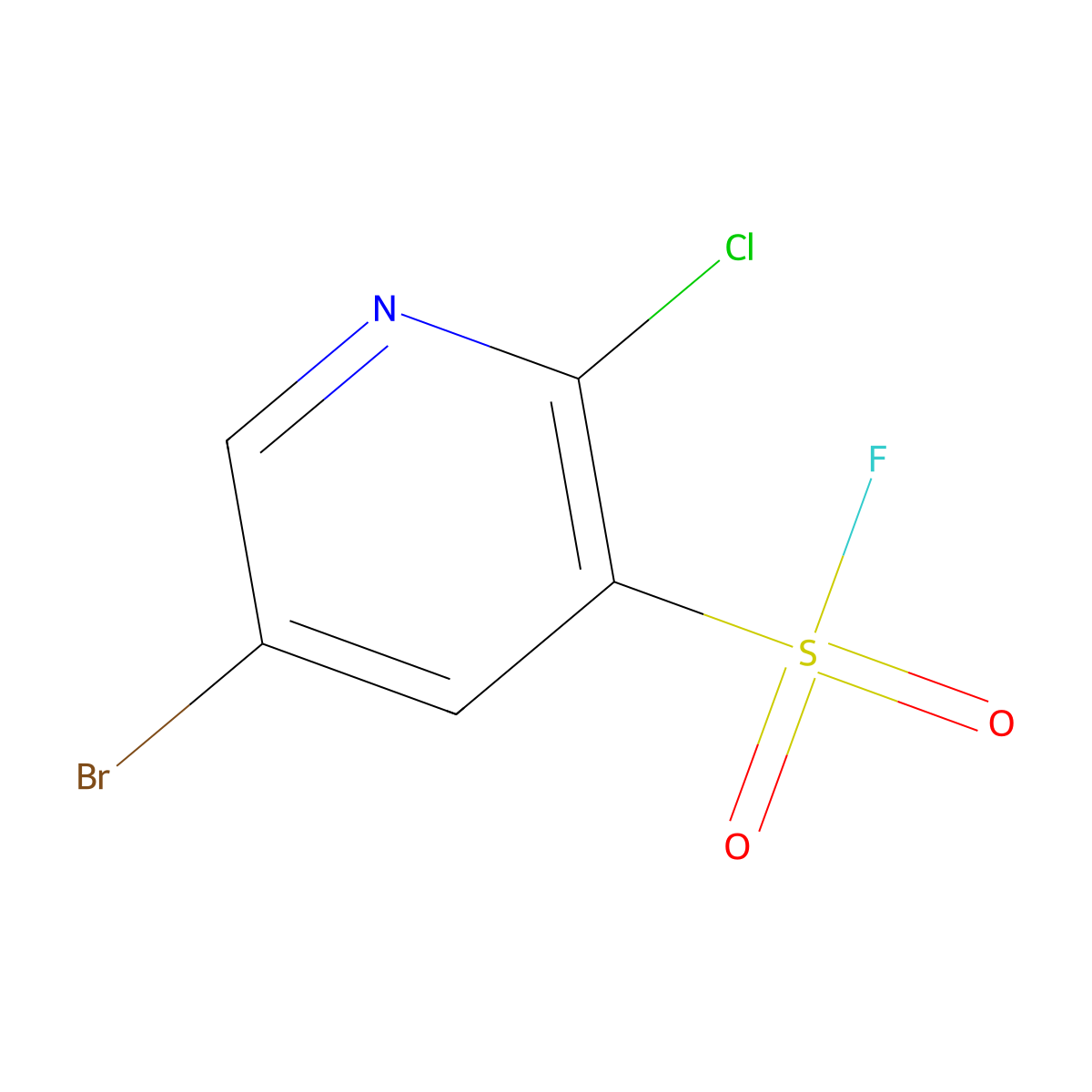5-Bromo-2-chloropyridine-3-sulfonyl fluoride molecular structure, CAS 1934899-48-5
