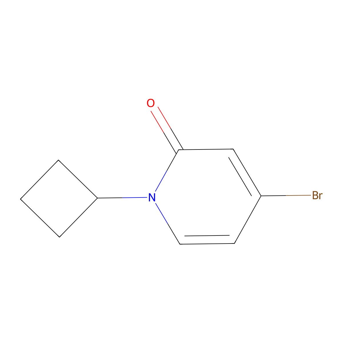 4-Bromo-1-cyclobutylpyridin-2(1H)-one molecular structure, CAS 1934903-75-9