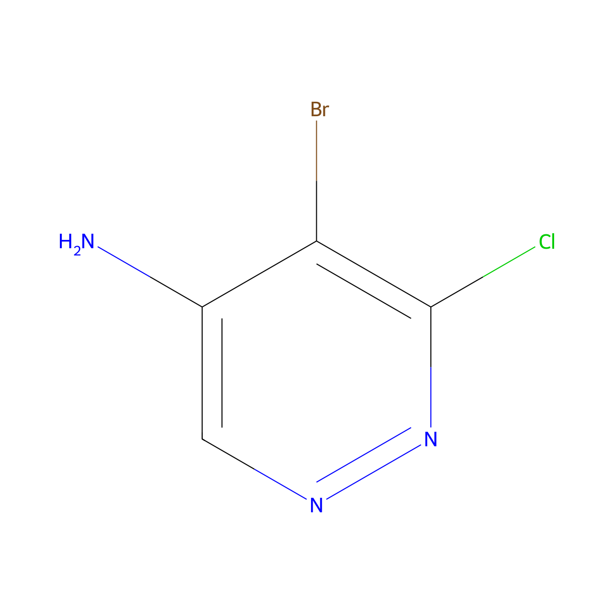 5-Bromo-6-chloropyridazin-4-amine molecular structure, CAS 1934905-24-4