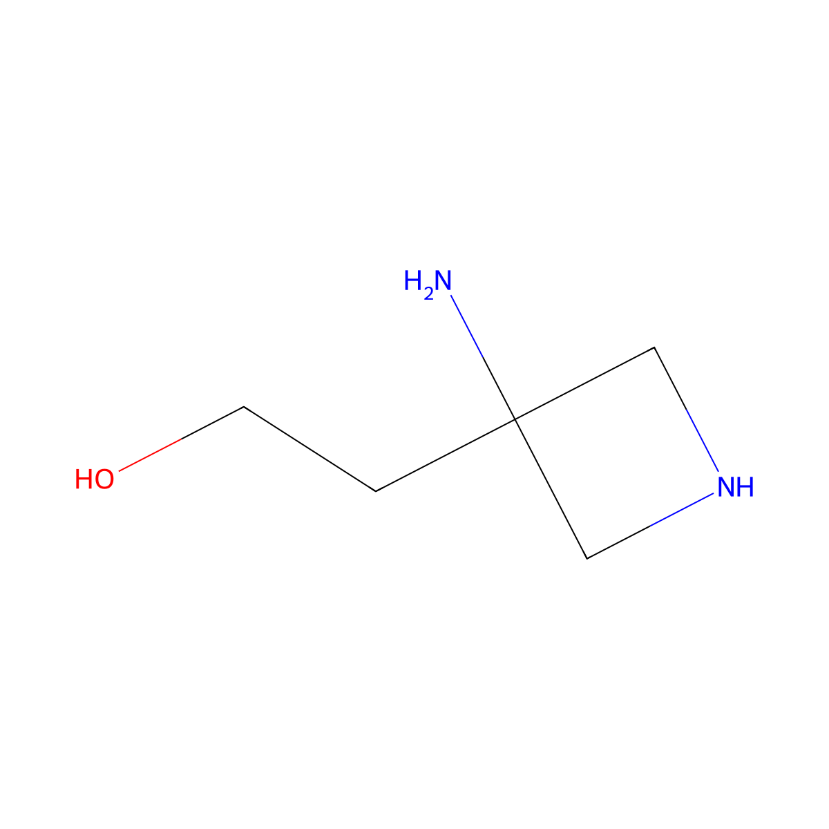 2-(3-Aminoazetidin-3-yl)ethan-1-ol molecular structure, CAS 1934905-72-2