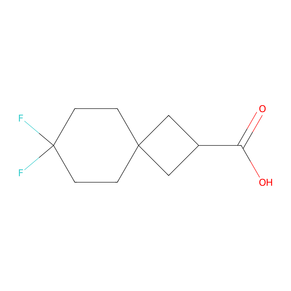 7,7-Difluorospiro[3.5]nonane-2-carboxylic acid molecular structure, CAS 1934909-79-1