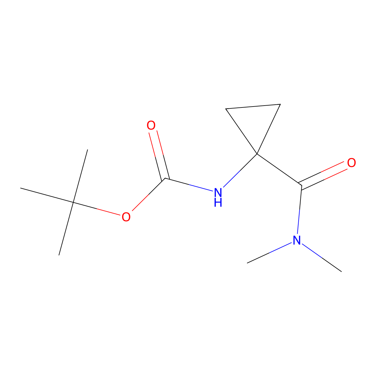 tert-Butyl (1-(dimethylcarbamoyl)cyclopropyl)carbamate molecular structure, CAS 1934910-01-6