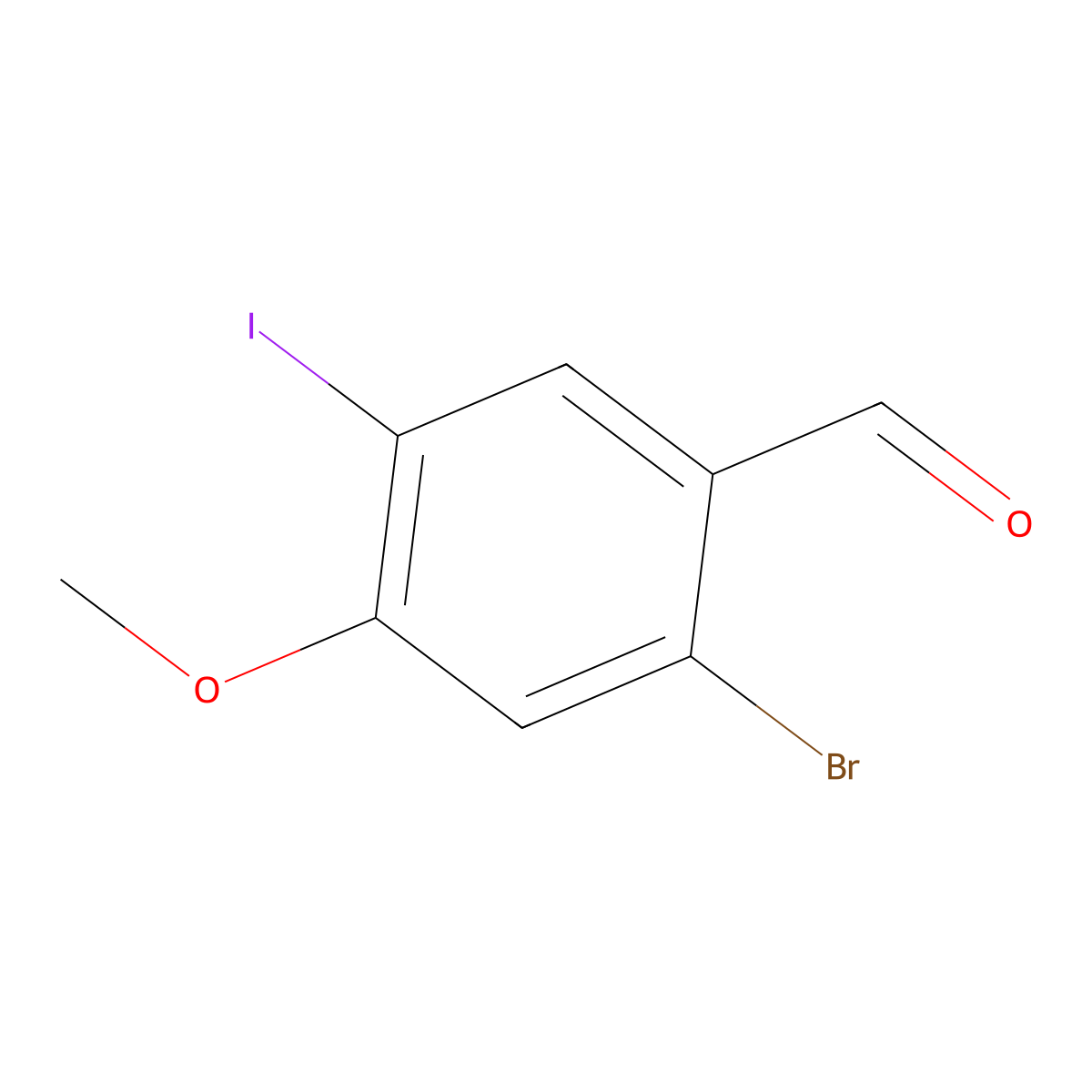 2-Bromo-5-iodo-4-methoxybenzaldehyde molecular structure, CAS 1934910-69-6