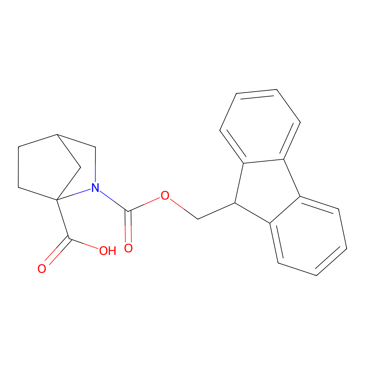 2-{[(9H-fluoren-9-yl)methoxy]carbonyl}-2-azabicyclo[2.2.1]heptane-1-carboxylic acid molecular structure, CAS 1934911-64-4