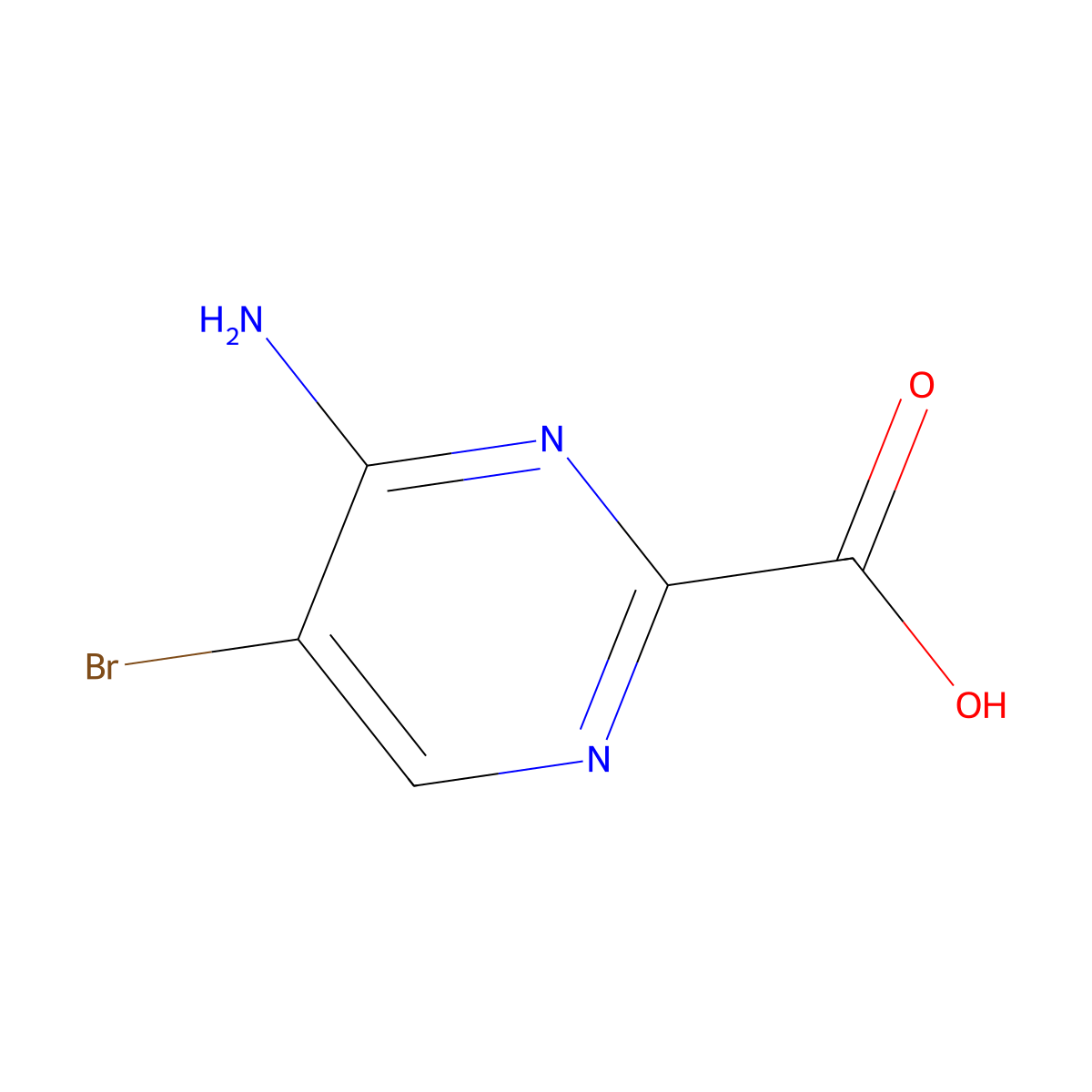 4-Amino-5-bromopyrimidine-2-carboxylic acid molecular structure, CAS 1934912-05-6