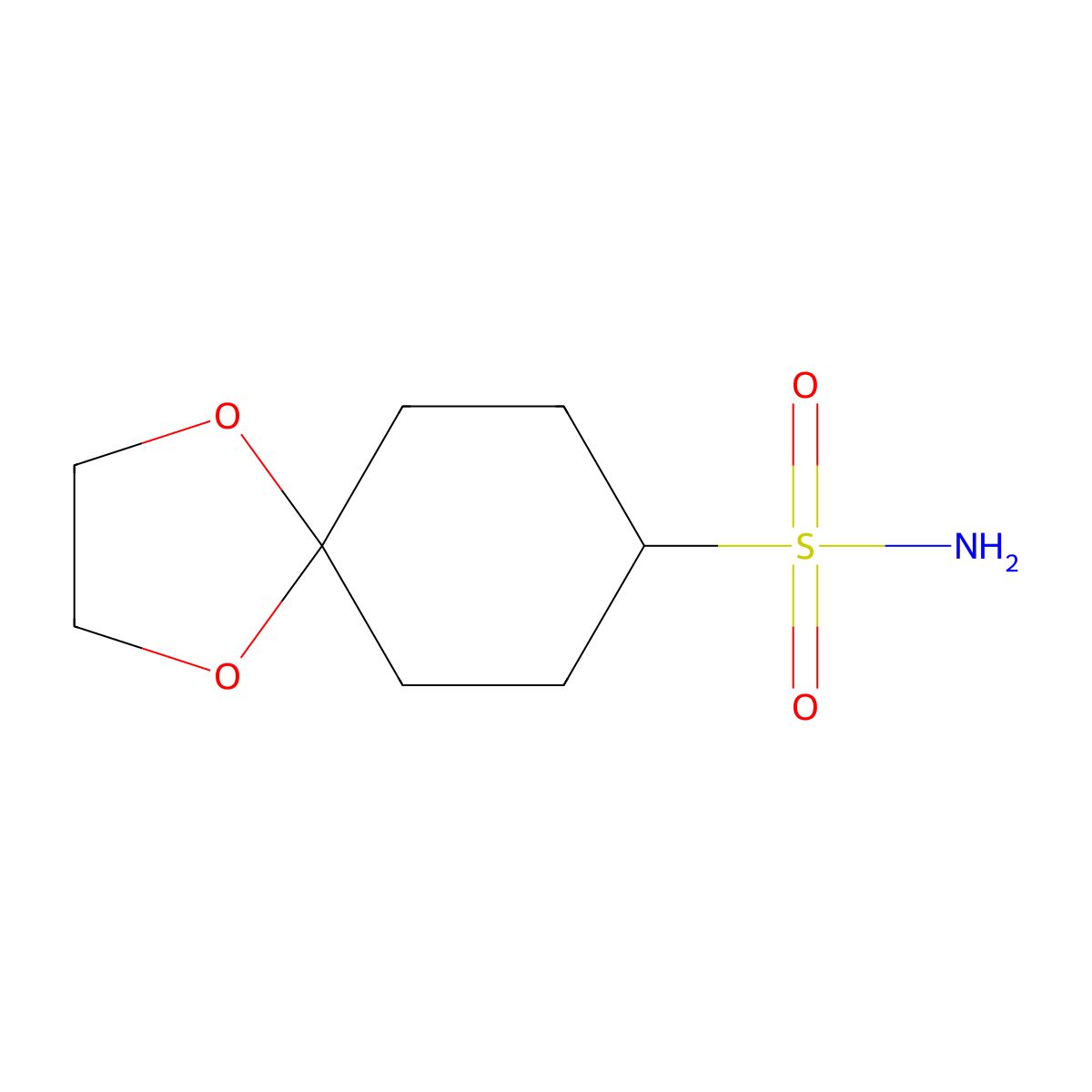 1,4-Dioxaspiro[4.5]decane-8-sulfonamide molecular structure, CAS 1934912-21-6