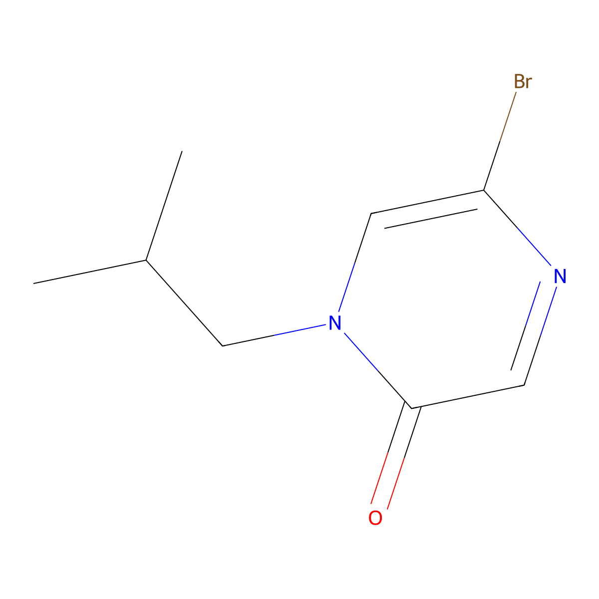 5-Bromo-1-isobutylpyrazin-2(1H)-one molecular structure, CAS 1934912-25-0