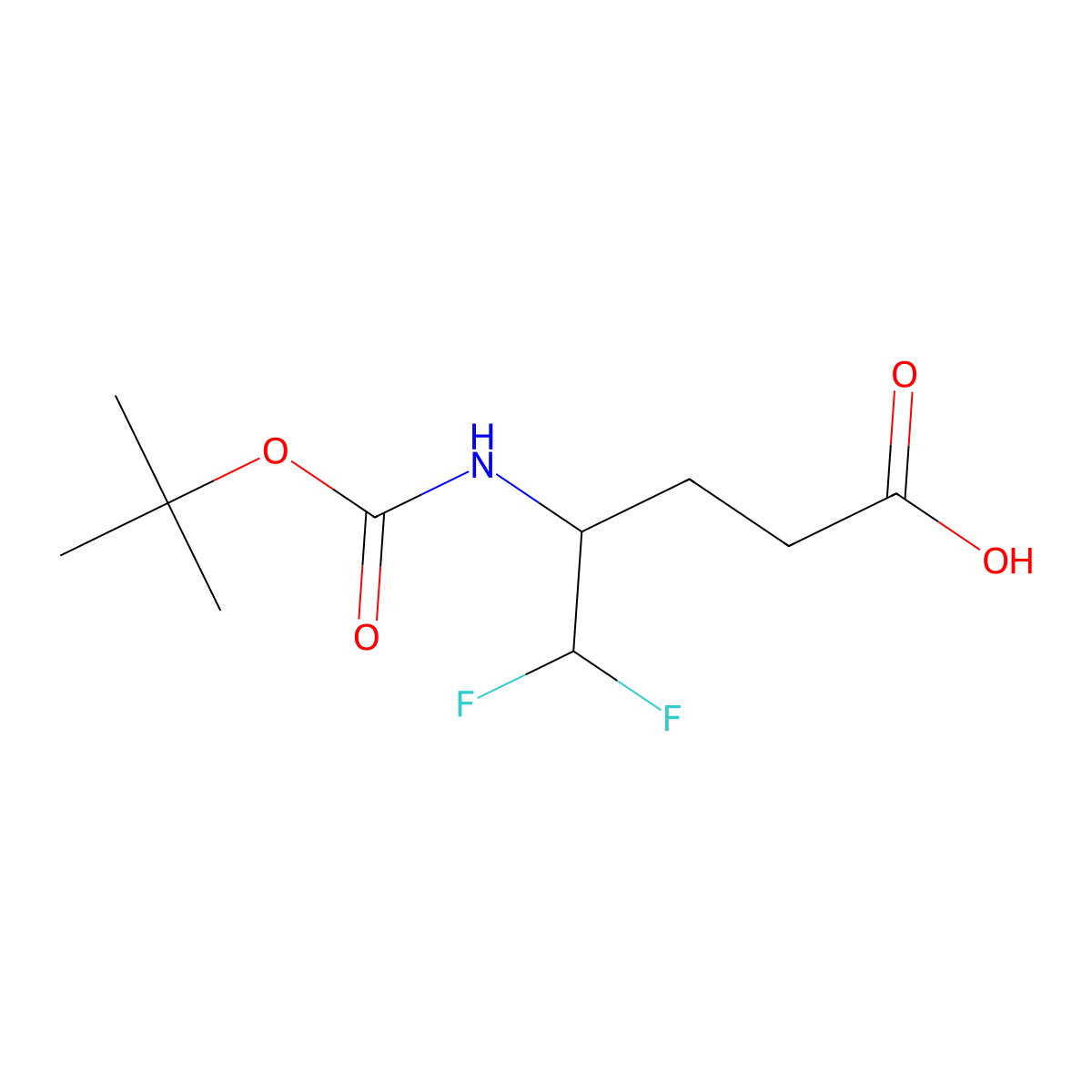 4-{[(Tert-butoxy)carbonyl]amino}-5,5-difluoropentanoic acid molecular structure, CAS 1934913-37-7