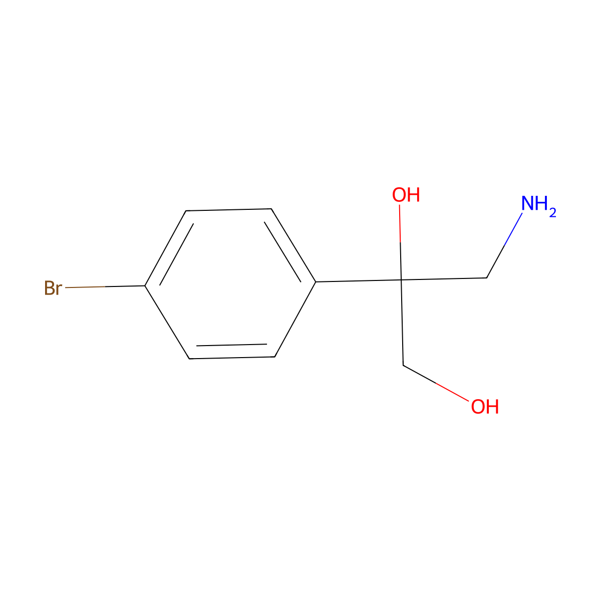 3-Amino-2-(4-bromophenyl)propane-1,2-diol molecular structure, CAS 1934914-07-4