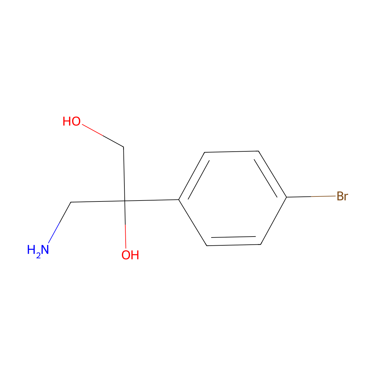 3-Amino-2-(4-bromophenyl)propane-1,2-diol molecular structure, CAS 1934914-07-4