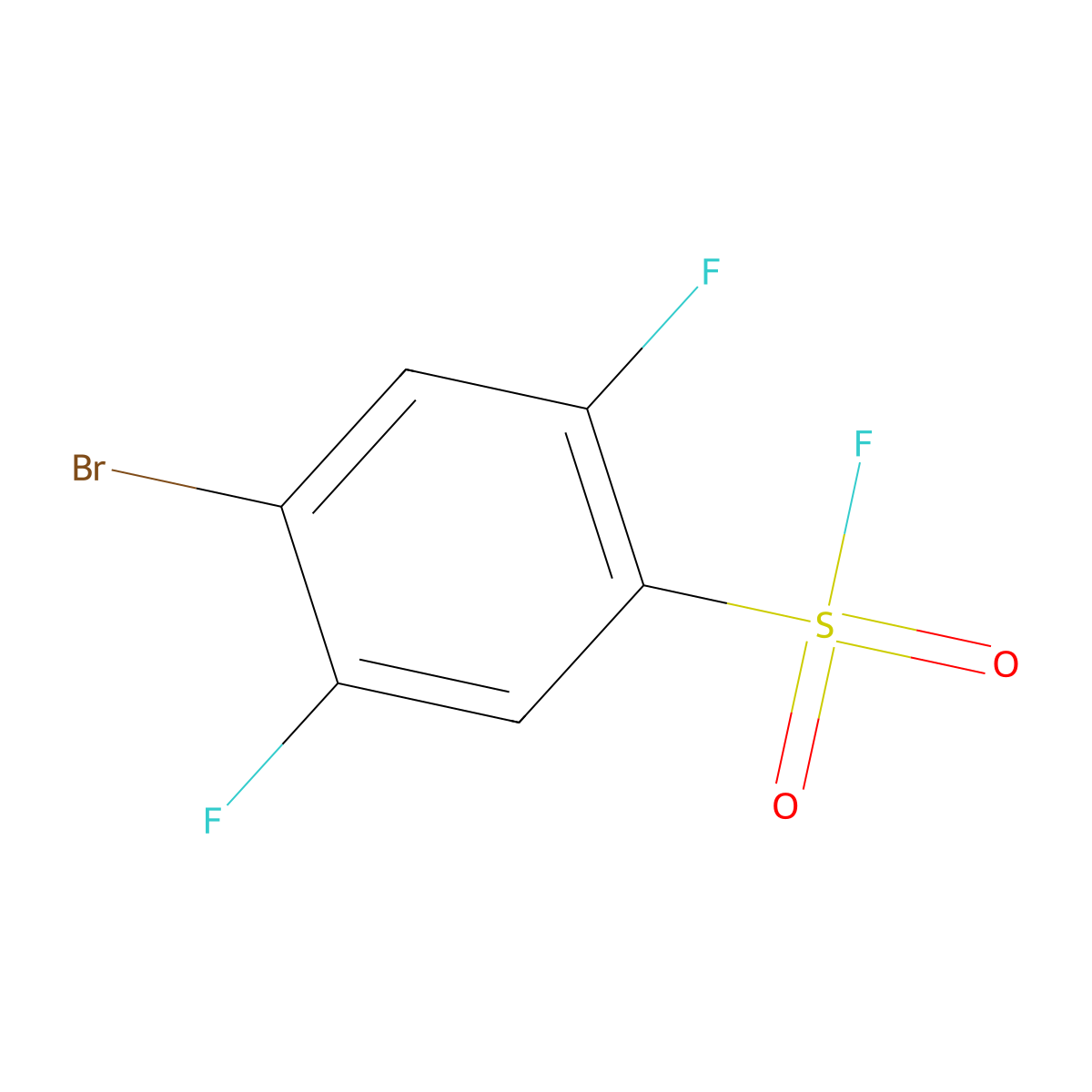 4-Bromo-2,5-difluorobenzene-1-sulfonyl fluoride molecular structure, CAS 1934914-42-7