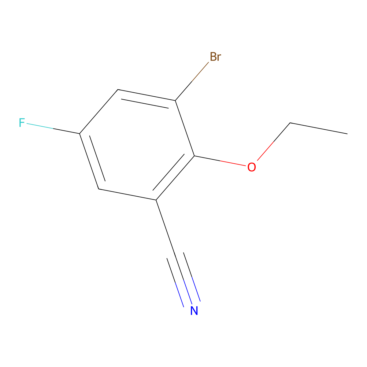 3-Bromo-2-ethoxy-5-fluorobenzonitrile molecular structure, CAS 1934915-64-6