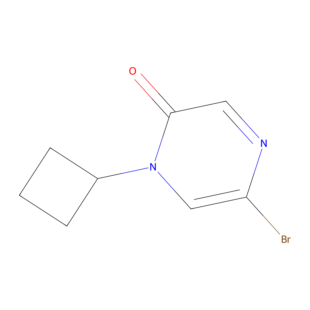 5-Bromo-1-cyclobutylpyrazin-2(1H)-one molecular structure, CAS 1934915-69-1